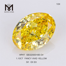 1.10CT VOLUPTAS VIVID SI1 EX EX OV lab adamas luteum creatum HPHT GID22000166