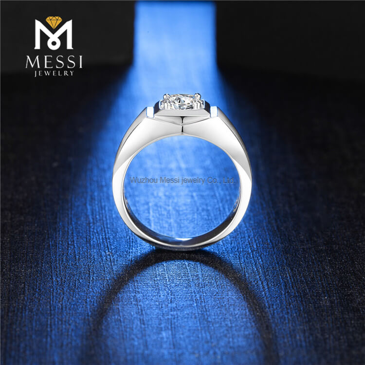 Factory Tutus Price 925 Moissanite Argenteus Jewelry Rings Man Moissanite Ring for Men