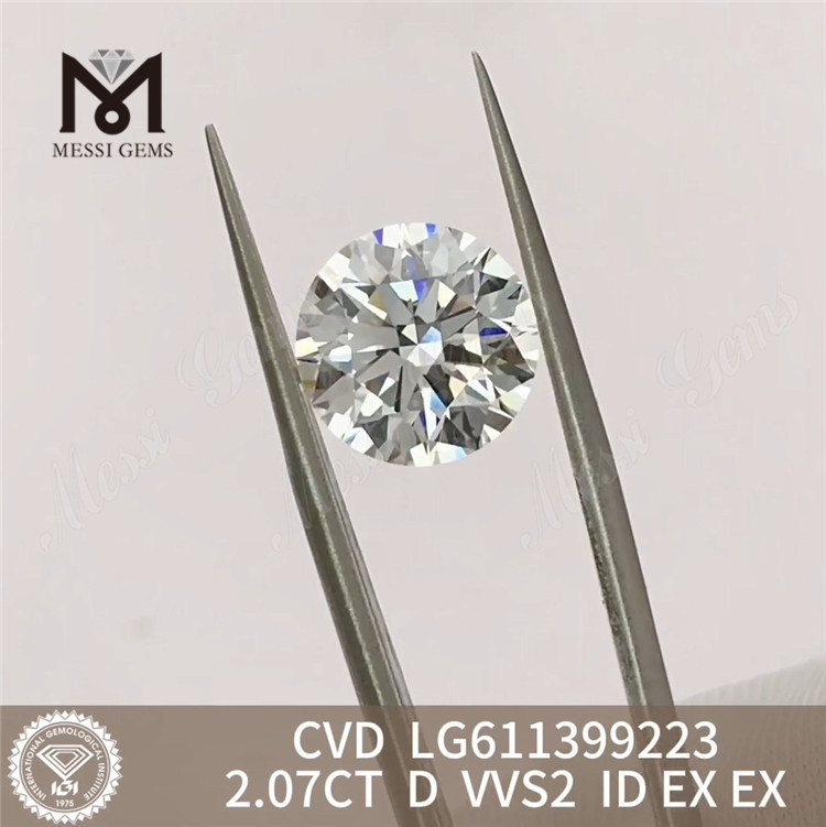 2.07CT Circa D VVS2 Lab Grown Certified Diamond Best Prices Messigems LG6113992