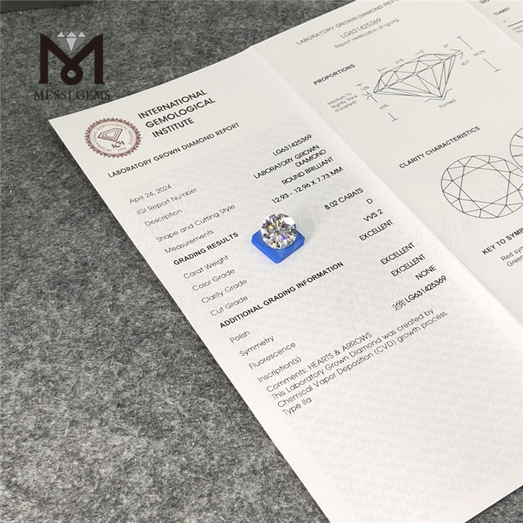 8.02CT iaspis lab undique D VVS2 3EX IGI LG631425369丨Messigems 