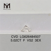 5.02CT F VS2 3EX IGI CVD LG626484507 adamantes emissi certified