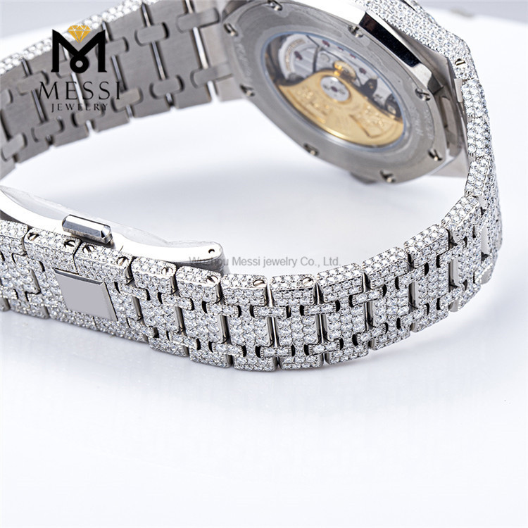 Luxuria & Scintillans Moissanite Iced Out Watch Special Text Mars