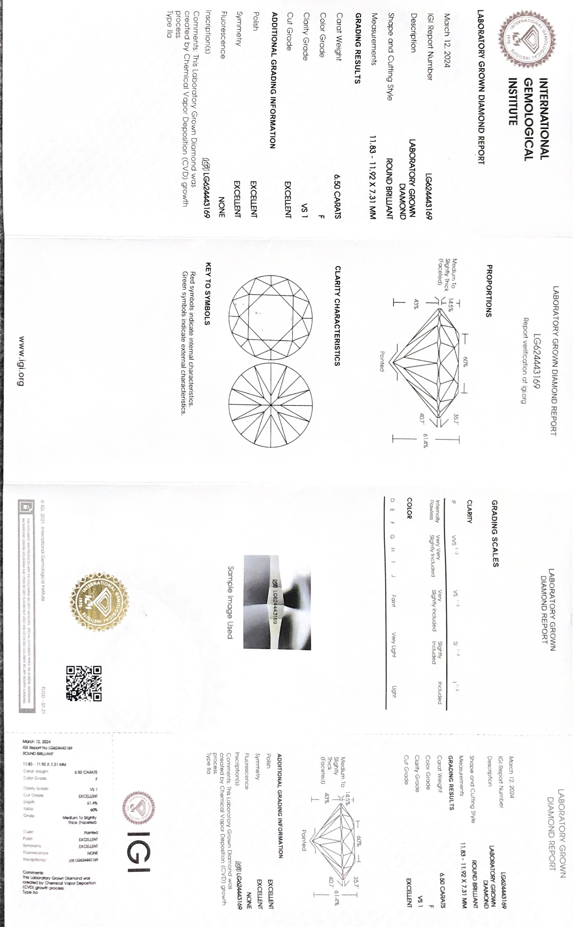 6.5ct igi solutam fabricari crystallini