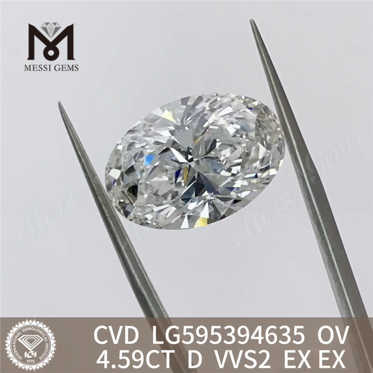 4.59CT D VVS2 EX EX OV 4.5ct CVD Solve Diamond LG595394635