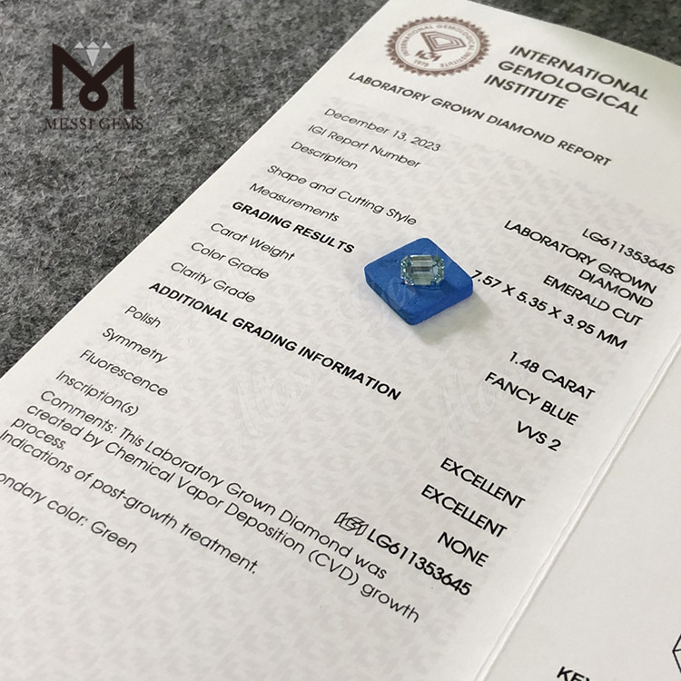 1.48CT VVS2 EM CAERULEUM CVD iaspis LG611335645丨Messigems 