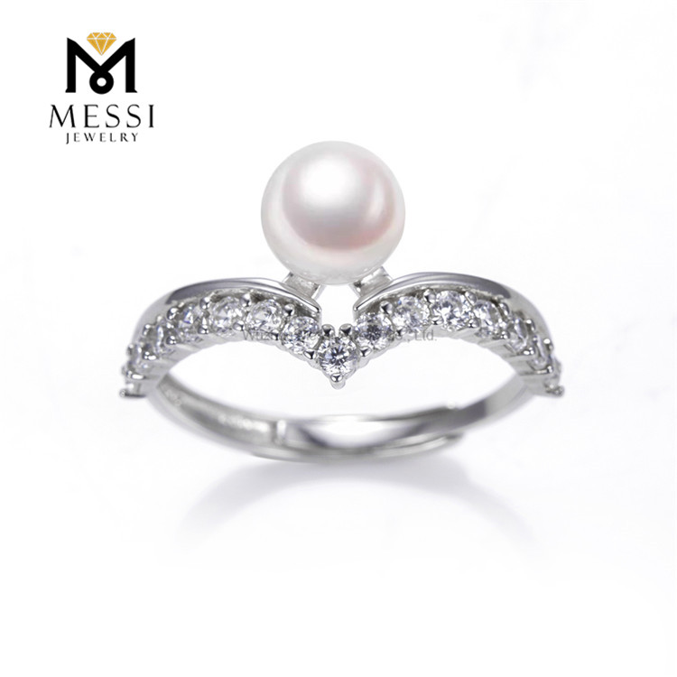 S925 akoya Nuptialis Agua Margarita Annuli pro tua Special diem