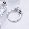 Tres Lapides Style 7.4*6.6mm 18k Albus Aurum Lab Grown Diamond Ring 
