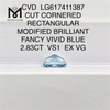 2.83CT VS1 EX VG RECTANGULAR OPINIO VIVID RED CVD Solve lab adamas creatum LG617411387丨Messigems