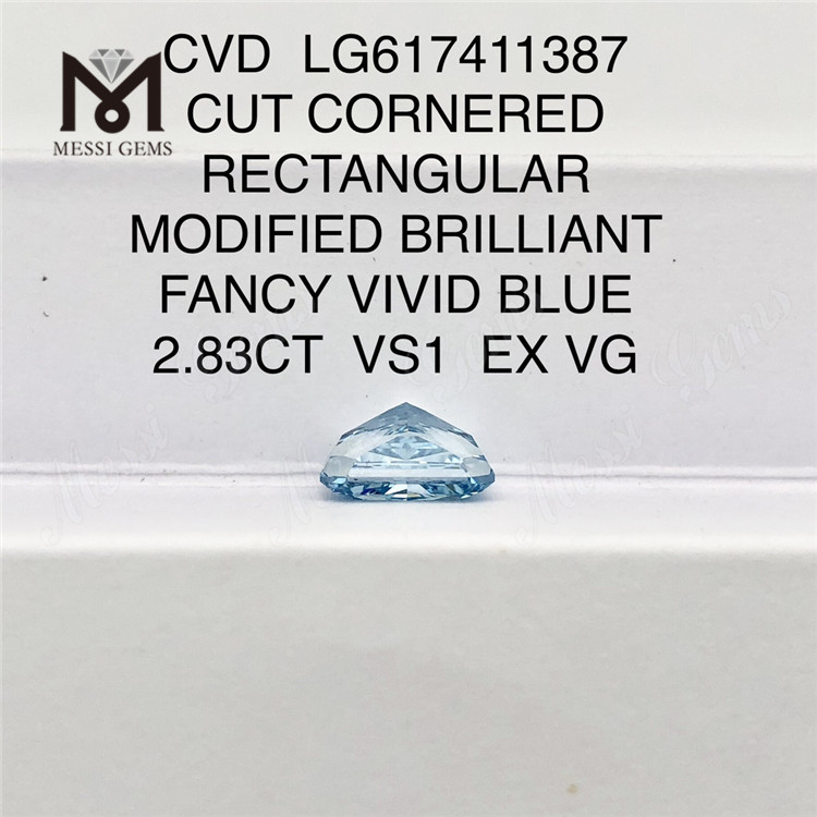 2.83CT VS1 EX VG RECTANGULAR OPINIO VIVID RED CVD Solve lab adamas creatum LG617411387丨Messigems