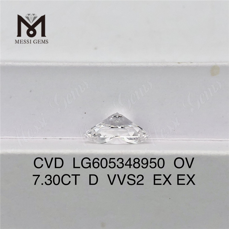 7.30CT Diamond Lab OV VVS2 D color CVD LG605348950丨Messigems