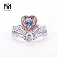 Cor aptatum Diamond Orbis I Carat 18K album aurum lab crevit adamas annulum