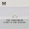 3.19CT G VS2 ID EX Craft Masterpiece with Lab-made Diamond CVD LG591338148丨Messigems