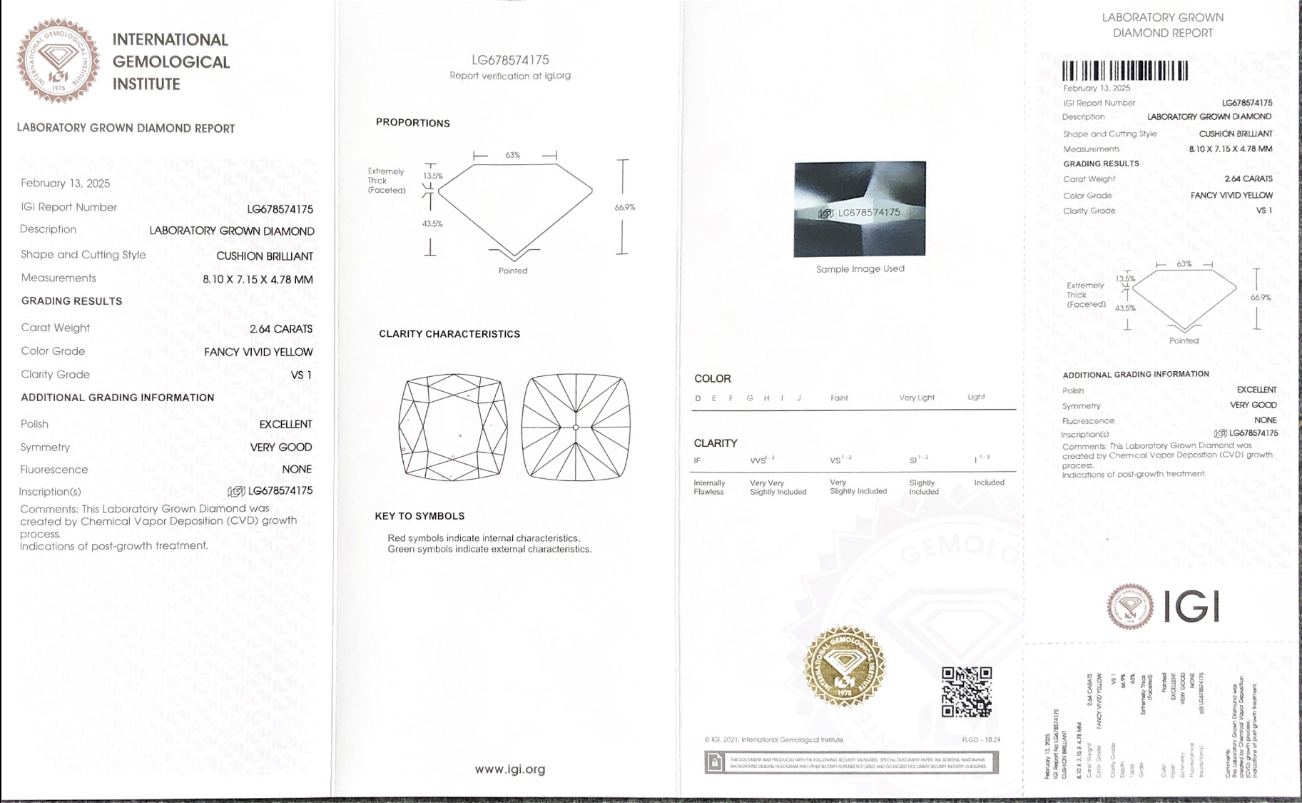 2.64ct Igi Lab factum Diamond