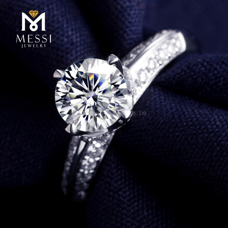 18K Moissanite aurum anulum pro mulieribus