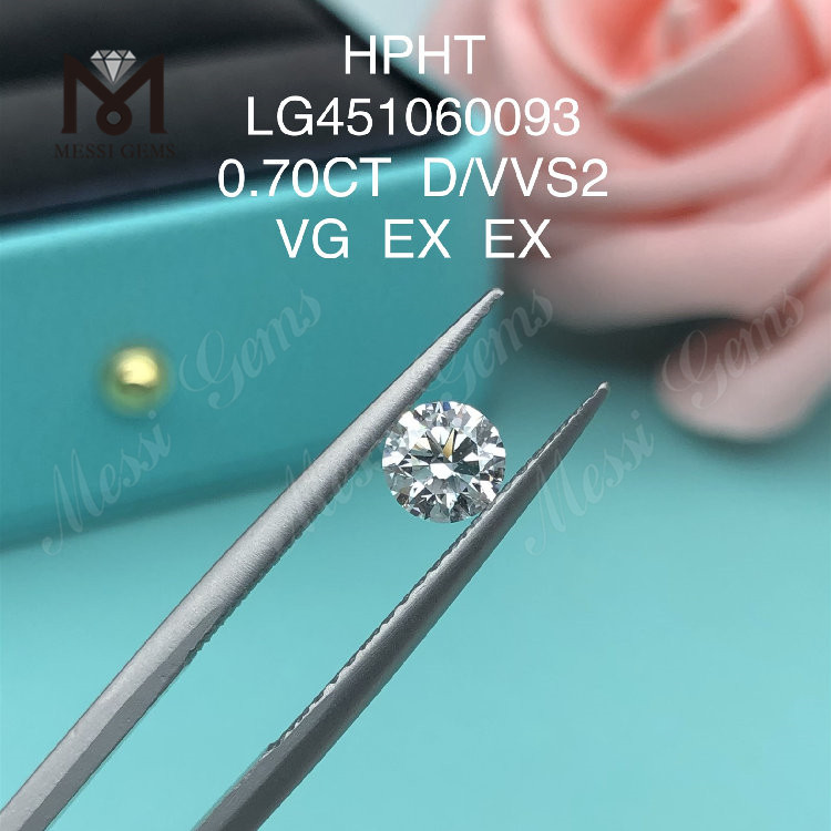 0,7 carat HPHT D VVS2 PRAEBONIS circa lab fecit crystallini