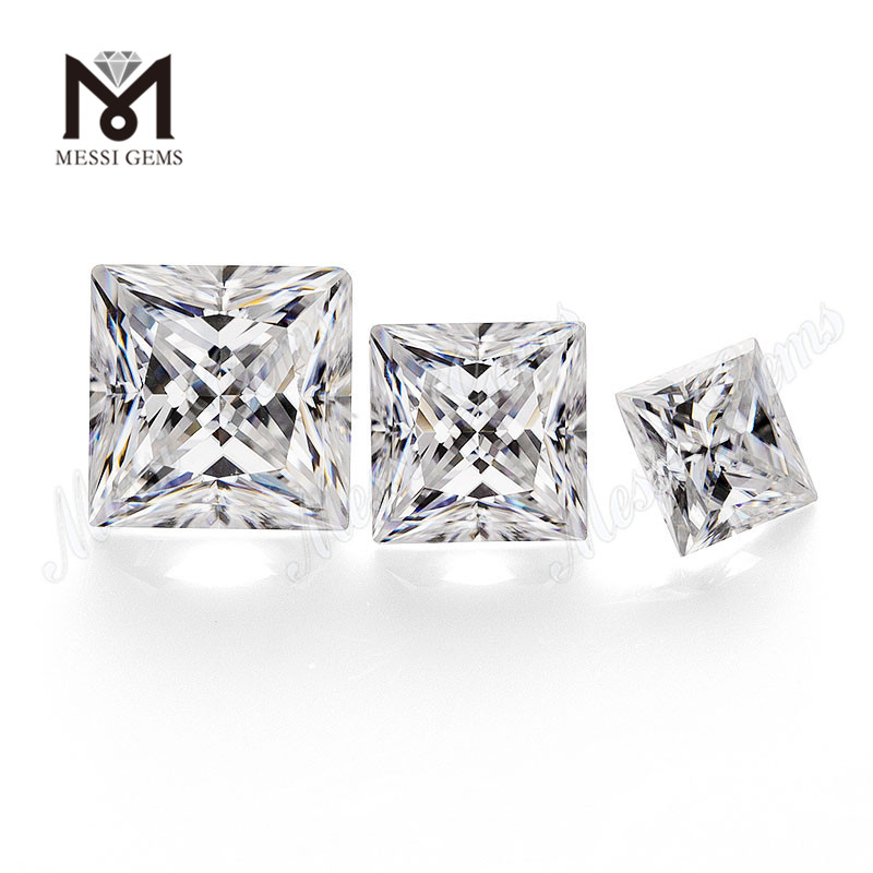 Solve synthetica princeps 7x7mm 2 carat D color albus pretium per carat moissanite