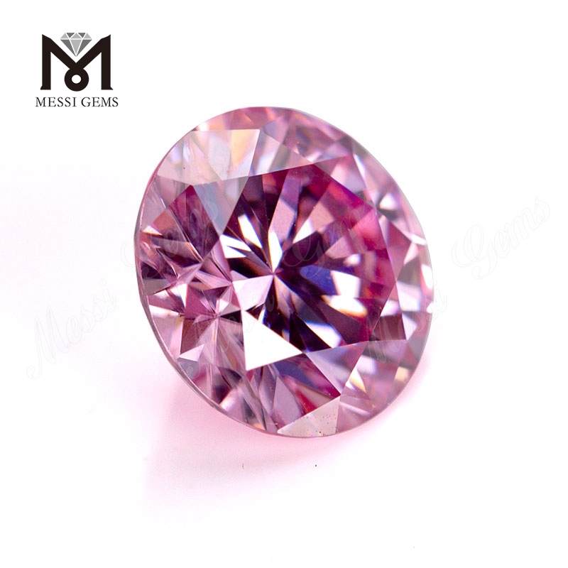 Messi Gemmae Lupum pretium solve machinam machinam lapideam fabricam cut color fabula vel ignis 0.5 carat 1 carat Round Pink Moissanite