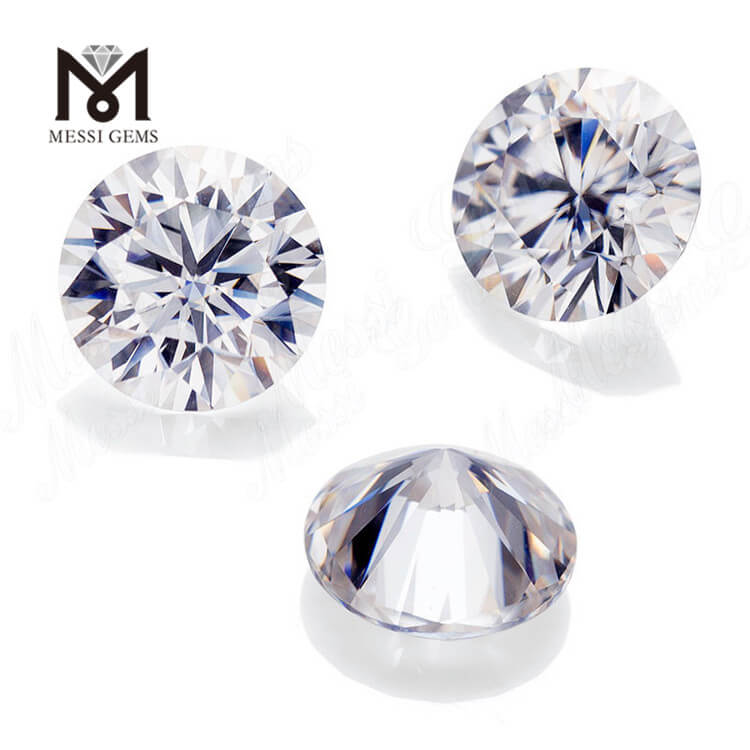 Free shipping 9mm Round Cut synthetica moissanite alba