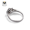 1 carat 4 stimulis aureis moissanitis auri anulus feminis albis