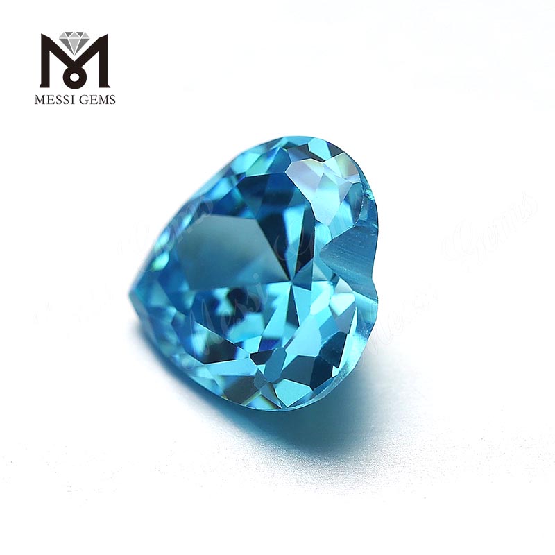 Gemstone Cordis solve lapides cubicos 9mm Aquamarine zirconia