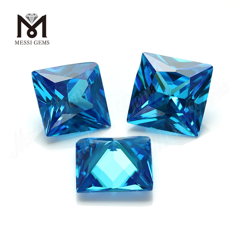 Factory optimum industriae russicae solutae Aquamarine Square cubica zirconia 10MM