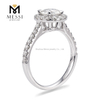 1.2 carat 18k annulos nuptiales moissanite anulum pro mulieribus