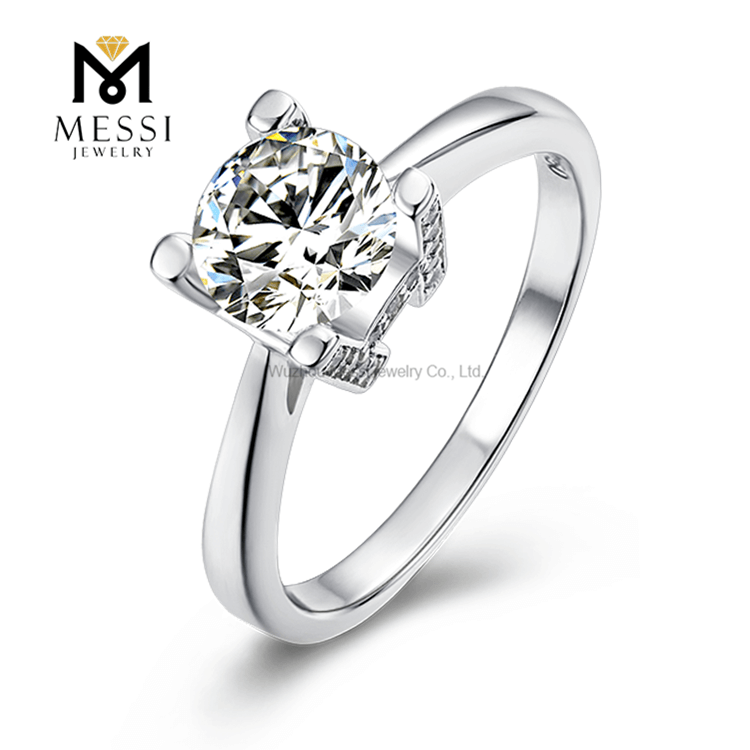 Tutus 14k 18k Aurum Plated Rings 925 Sterling Argentum Ring 1ct Moissanite Ringe