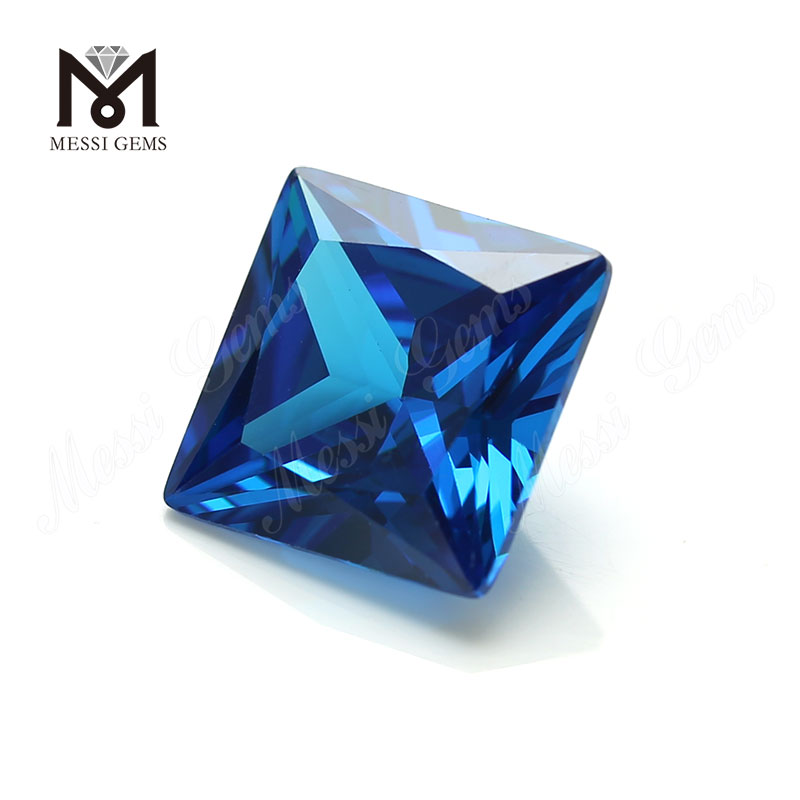 Maximum Quality quadratum Figura 12*12mm Blue topazius CZ Cubicus Zirconia Stone Pretium