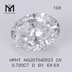 HPHT OV 0.720CT D SI1 EX EX lab adamantino 