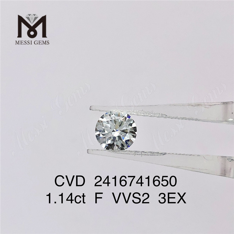 1.14ct F lab diamond VVS 3EX cvd iaspis in sale