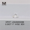 2.23CT F VVS2 3EX lab adamantibus adamantibus circum Cut HPHT adamantibus