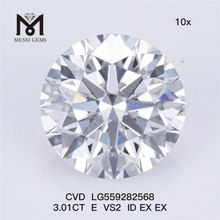 3.01CT E VS2 ID EX 3 carat lab iaspis pretium CVD LG559282568