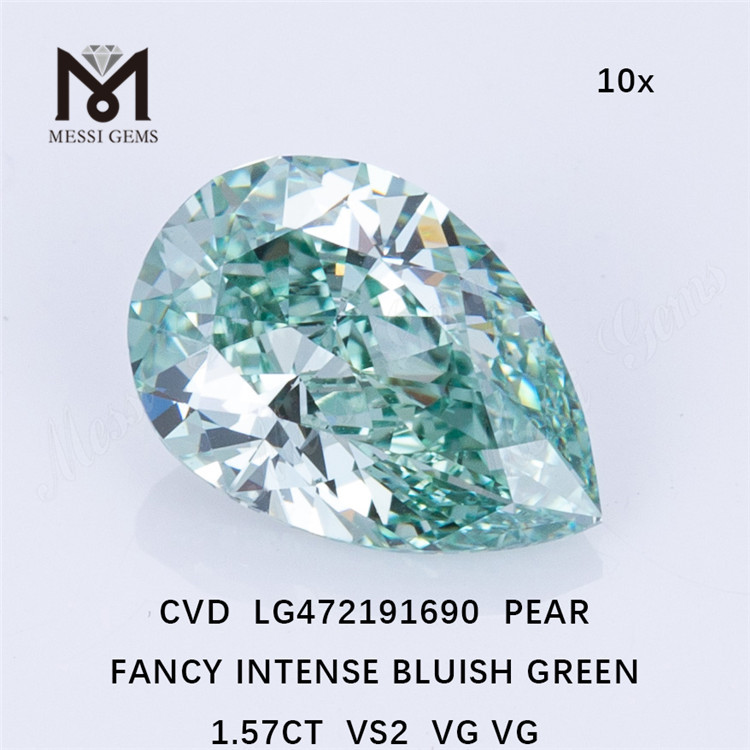 1.57CT VS2 Blue Solve Synthetic Diamond CVD Viridis Lab Grown Diamond Wholesale LG472191690