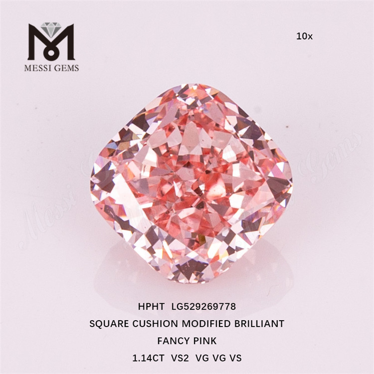 1.14ct Fancy Pink solve SQ Synthetic Diamond HPHT Diamond Wholesale Price LG529269778