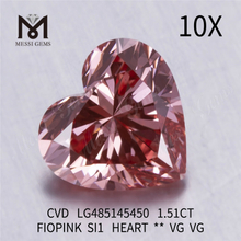 1.51CT FIOPINK SI1 COR VG VG Lupum lab adamantibus creatum CVD LG485145450