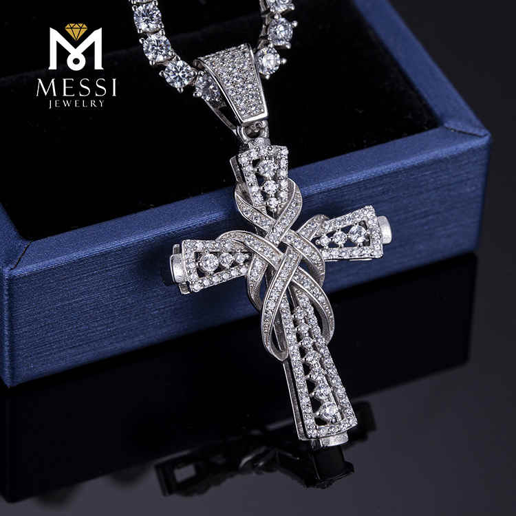 Rapper Moissanite hip Hop Cross Moissanite Argentum / aes / aes patris munera