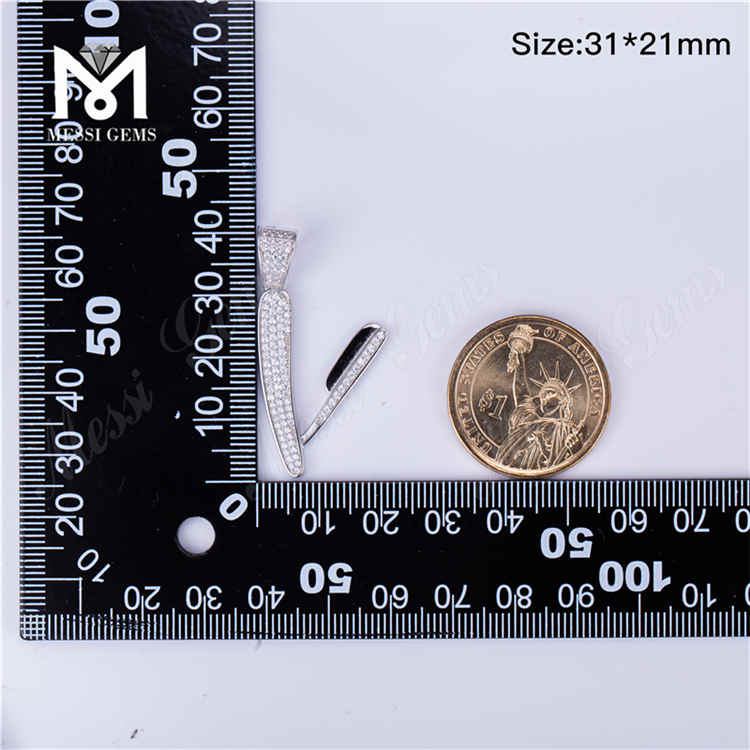 Novacula Hip-hop Men Fashion Jewelry Moissanite Pendant Necklace