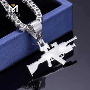 HipHop Deliciae Donorum Jewelry Custom Cross Shated 18K Aurum Men Pendant Iced Out Moissanite Chain Monile