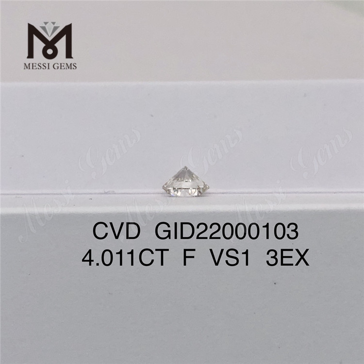 4.011ct CVD F VS1 3EX syntheticum iaspis pretium per cara
