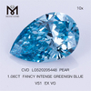 1.06CT PEAR VALETUDO GREENISN RED VS1 EX VG lab iaspis CVD LG520205448