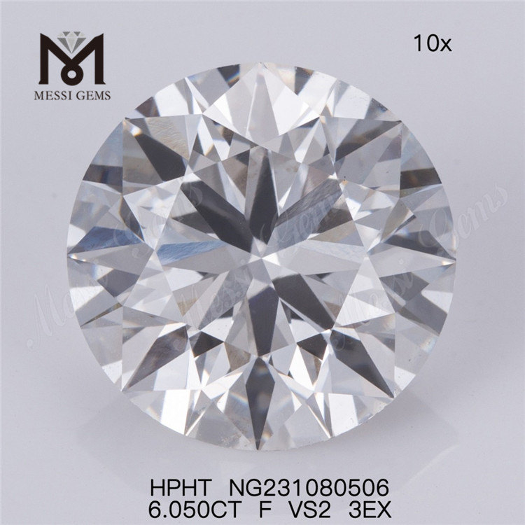 6.050CT F hpht solutam lab adamantinam sale RD optimum venditionem solutam hpht maximum hominem fecit adamantem