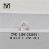 8.00CT F VS1 3EX CVD iaspis china CVD IGI Certified Sparkle丨Messigems LG610328251