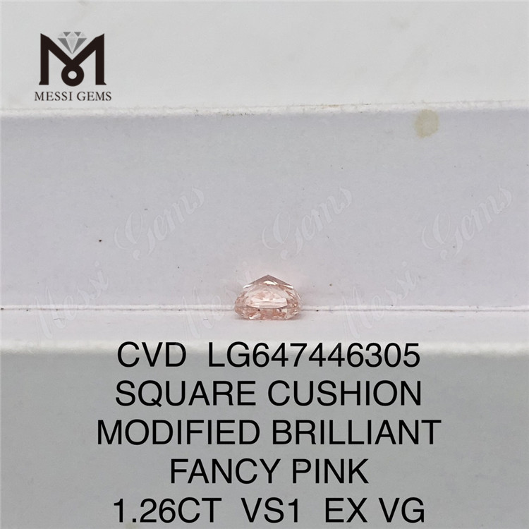 1.26CT QUADRA FABULA PINK FABRICATA CVD LG647446305 