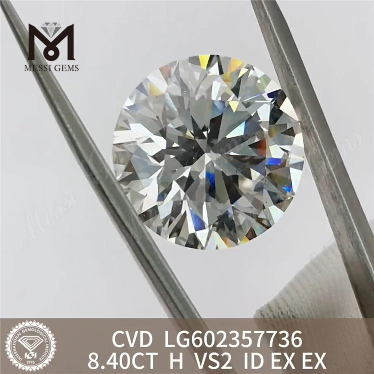 8.40CT H VS2 ID EX Cvd Diamond Synthetica LG602357736 Save on Sparkle丨Messigems