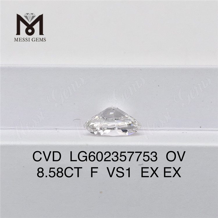  8.58CT F VS1 EX EX cvd OV lab adamas LG602357753 ex Lab丨Messigems