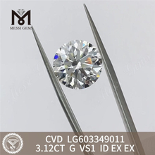 3.12CT G VS1 ID 3ct cvd crevit adamas LG603349011 Optical Excellence丨Messigems 