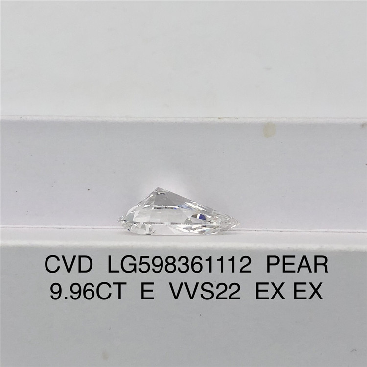9.96CT PEAR Figura E VVS2 CVD Solvite Diamond Pectus LG598361112丨