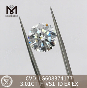 3.01CT F VS1 3ct cvd adamantibus Stuning Beauty for sale丨Messigems LG608374177 