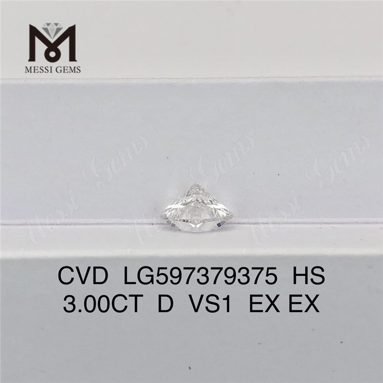 3.00CT D VS1 EX EX Explore Premium CVD HS laboratorium adamantibus LG597379375丨Messigems