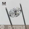 3.20CT D VVS2 CVD 3ct oval lab adamas creatum LG613376315 Messigems